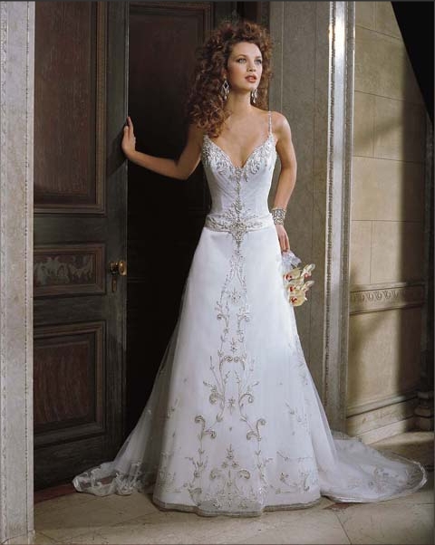 Orifashion HandmadeEmbroidered and Swarovski Beaded Bridal Gown - Click Image to Close