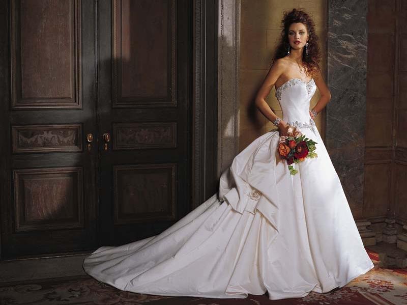 Orifashion HandmadeLuxury Romantic Bridal Gown with Swarovski Be - Click Image to Close