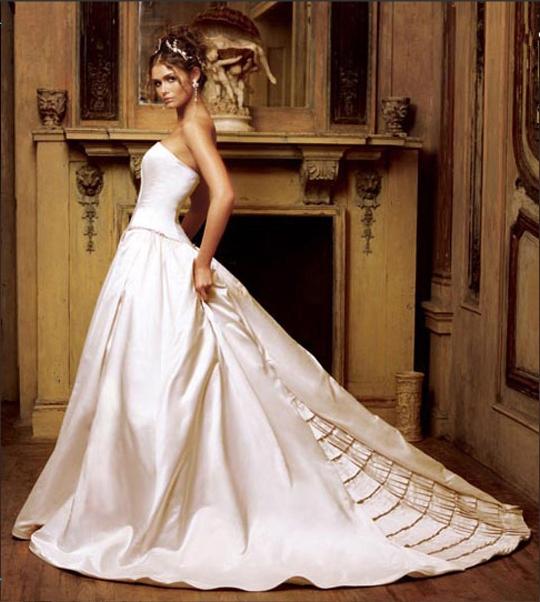Orifashion HandmadeLuxury Traditional Bridal Gown with Pleated T - Click Image to Close