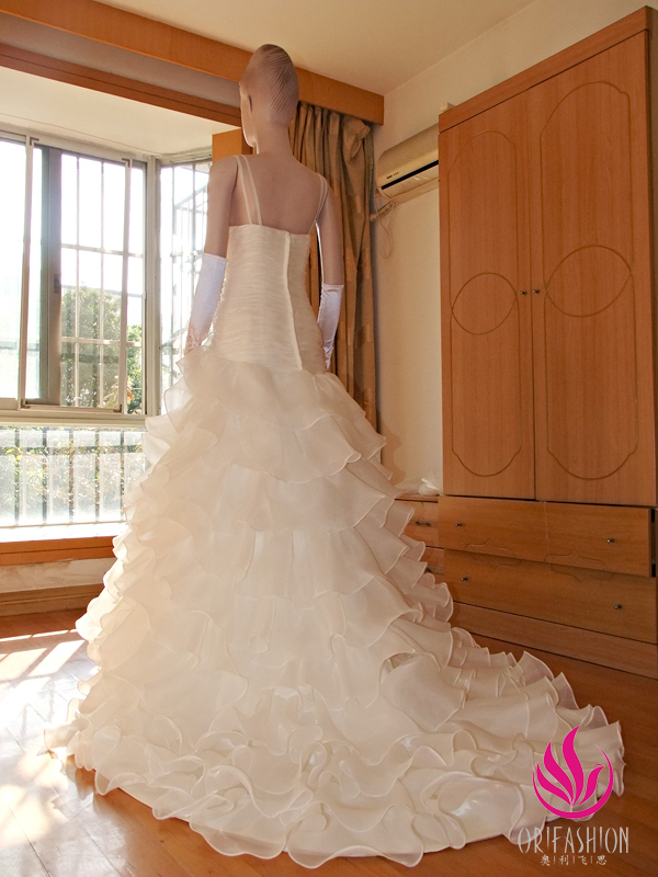 Orifashion HandmadeReal Custom Made Silk Organza Wedding Dress R - Click Image to Close