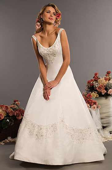 Wedding Dress_Full A-line gown SC166 - Click Image to Close