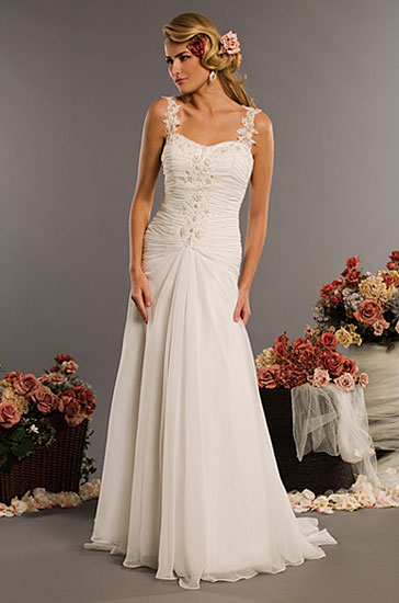 Wedding Dress_Lace spaghettie strap SC176 - Click Image to Close