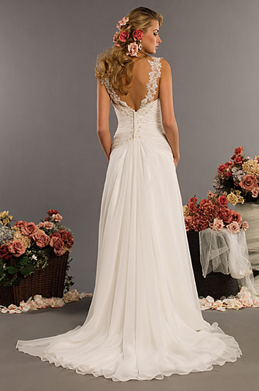 Wedding Dress_Lace spaghettie strap SC176 - Click Image to Close