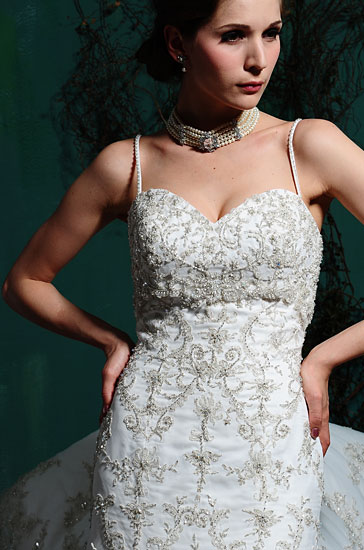 Wedding Dress_Beaded spaghettie strap SC183 - Click Image to Close