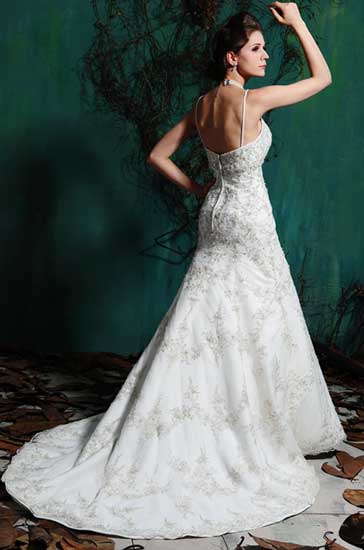 Wedding Dress_Beaded spaghettie strap SC183 - Click Image to Close