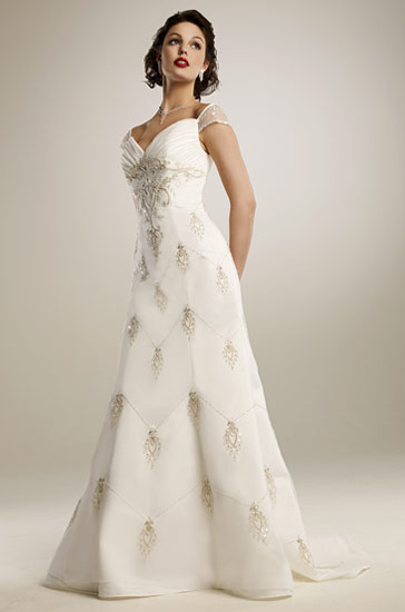 Wedding Dress_Lace cap sleeves SC199