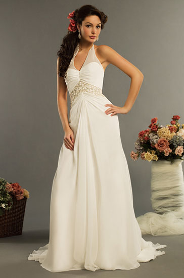 Wedding Dress_Lace halter strap SC210 - Click Image to Close