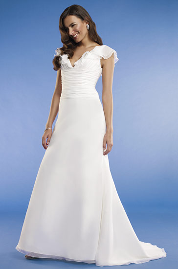 Wedding Dress_Lace cap sleeves SC229 - Click Image to Close