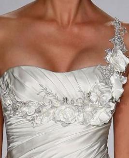 Wedding Dress_One shoulder strap SC274 - Click Image to Close