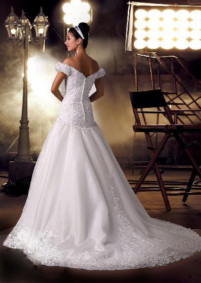 Wedding Dress_Shoulder off straps SC300 - Click Image to Close