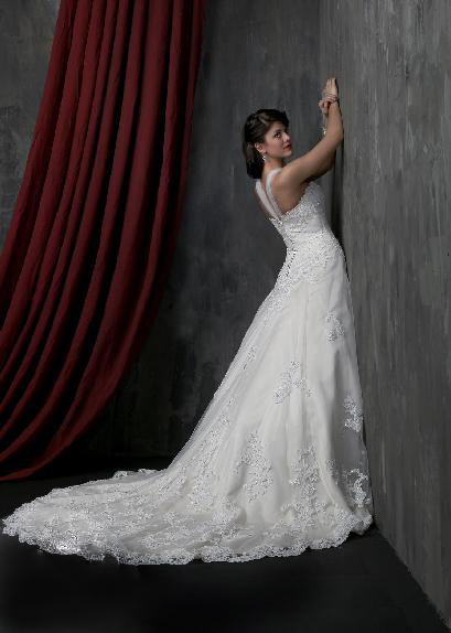 Wedding Dress_Beaded A-line gown SC303 - Click Image to Close
