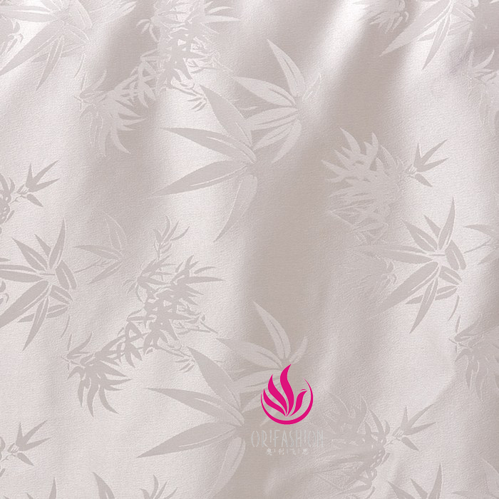 Orifashion Silk Bed Sheet Jacquard Bamboo Leaves Queen Size SCS0 - Click Image to Close