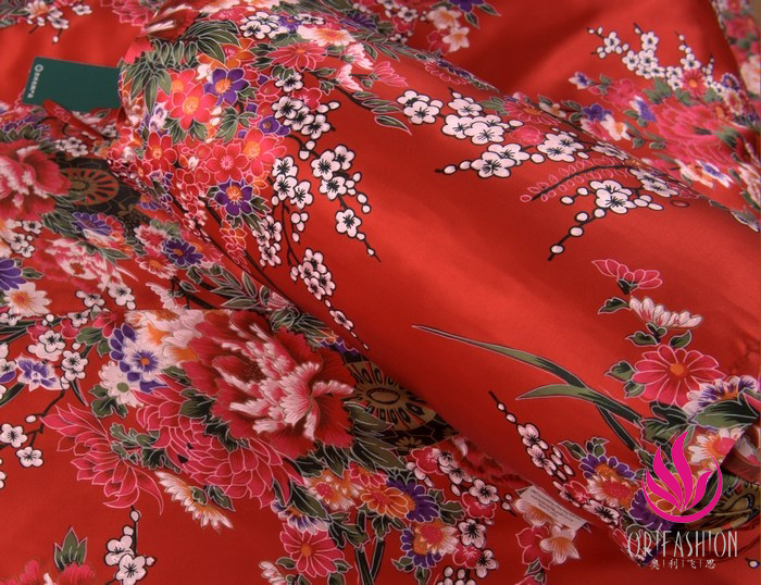 Silk Charmeuse Duvet Cover Printed Floral Patterns SDV014
