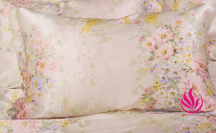 Silk Charmeuse Duvet Cover Printed Floral Patterns SDV022