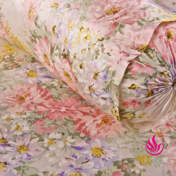 Silk Charmeuse Duvet Cover Printed Floral Patterns SDV022