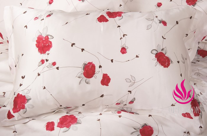 Silk Charmeuse Duvet Cover Printed Floral Patterns SDV034 - Click Image to Close