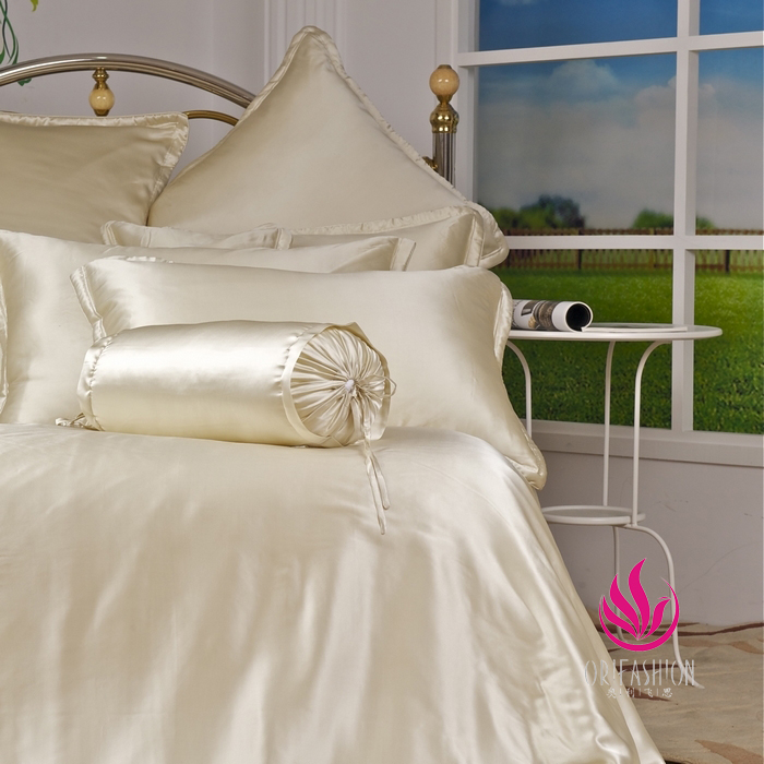 Seamless Silk Charmeuse Duvet Cover Solid Color SDV047 - Click Image to Close