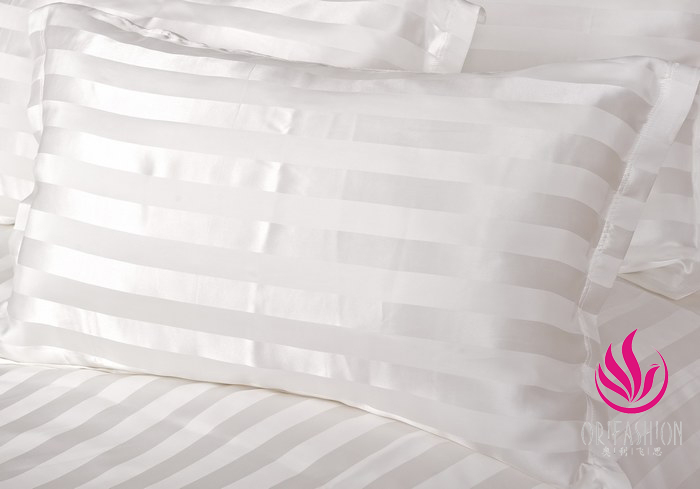 Orifashion Silk Pillow Sham Jacquard Stripes Patterns (set of 2)