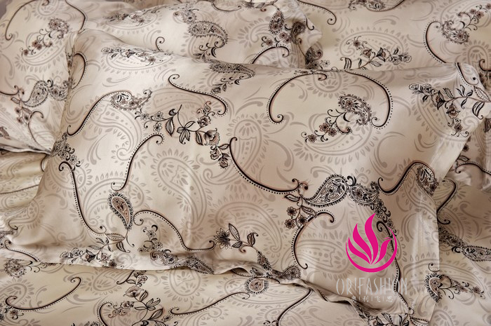 Orifashion Silk Pillow Sham Printed Floral Patterns (set of 2) S