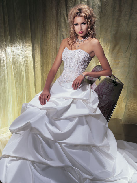 Orifashion Handmadestrapless wedding dress / gown 014 - Click Image to Close