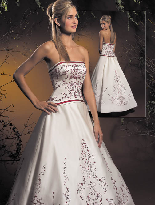 Orifashion Handmadestrapless wedding dress / gown 022 - Click Image to Close