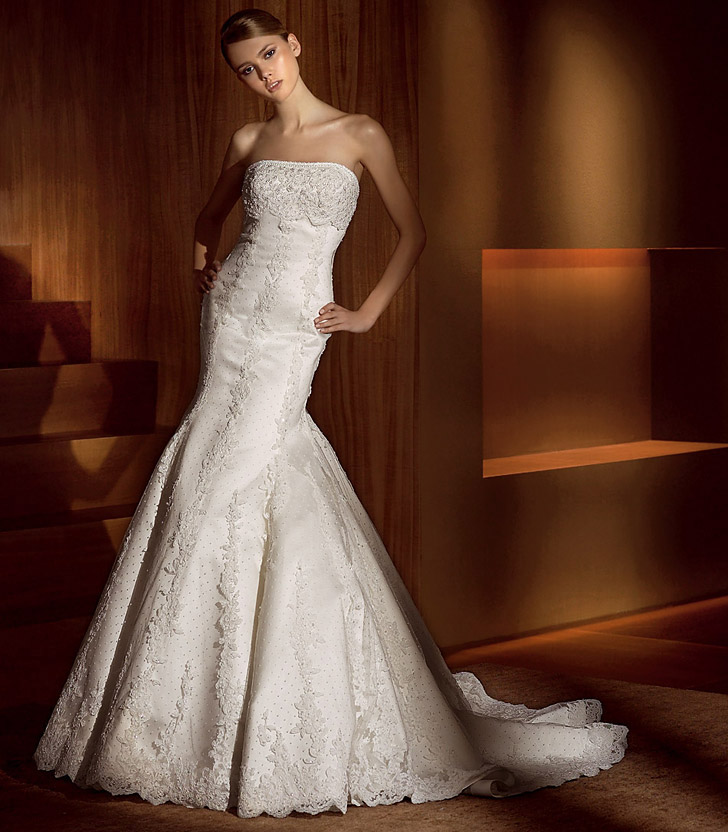 Orifashion Handmadestrapless wedding dress / gown 034 - Click Image to Close