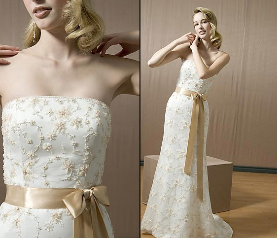 Orifashion Handmadestrapless wedding dress / gown 043 - Click Image to Close