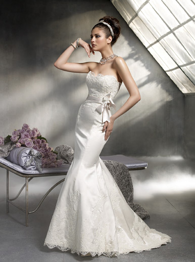 Orifashion Handmadestrapless wedding dress / gown 044 - Click Image to Close