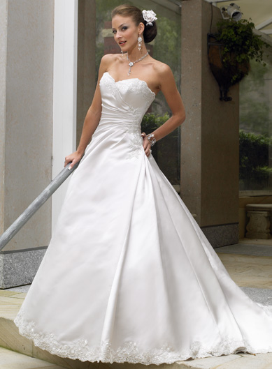 Orifashion Handmadestrapless wedding dress / gown 055 - Click Image to Close