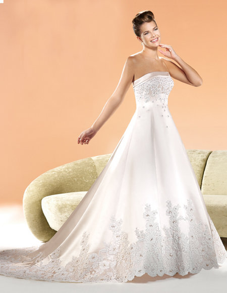 Orifashion Handmadestrapless wedding dress / gown 075 - Click Image to Close