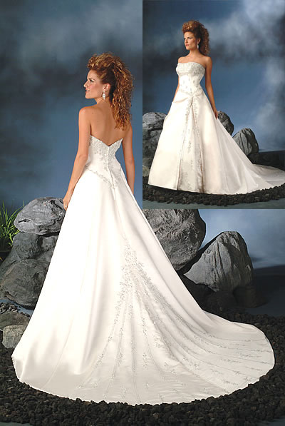 Orifashion Handmadestrapless wedding dress / gown 079 - Click Image to Close