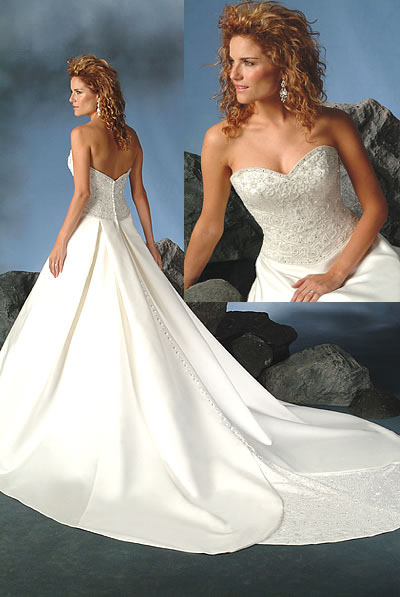 Orifashion Handmadestrapless wedding dress / gown 080 - Click Image to Close