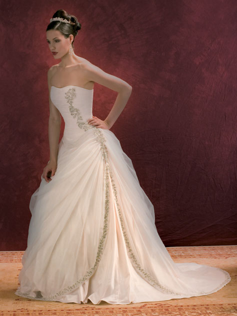 Orifashion Handmadestrapless wedding dress / gown 094 - Click Image to Close
