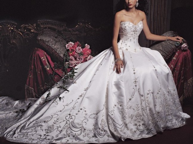 Orifashion Handmadestrapless wedding dress / gown 097 - Click Image to Close