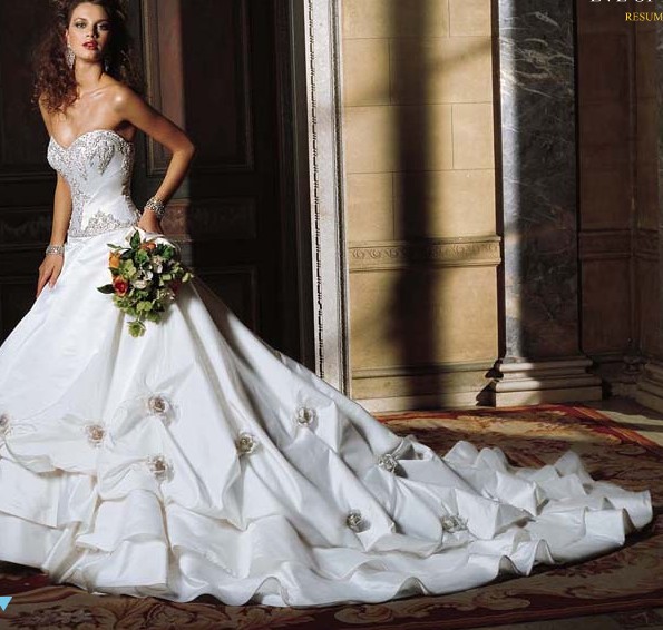 Orifashion Handmadestrapless wedding dress / gown 098 - Click Image to Close