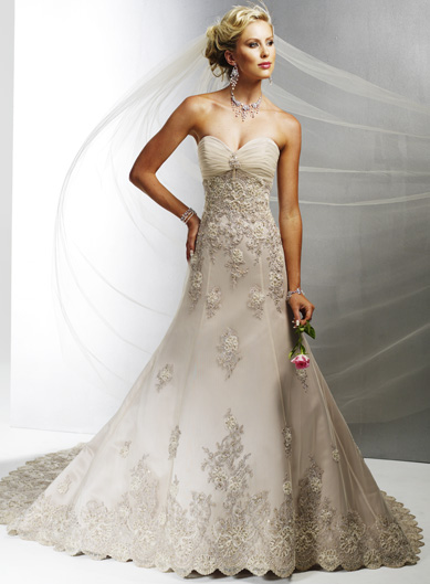 Orifashion Handmadestrapless wedding dress / gown 105 - Click Image to Close