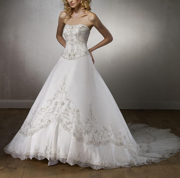 Orifashion Handmadestrapless wedding dress / gown 160 - Click Image to Close