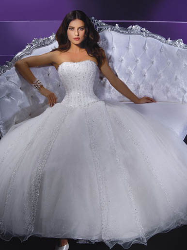 Orifashion Handmadestrapless wedding dress / gown 240 - Click Image to Close