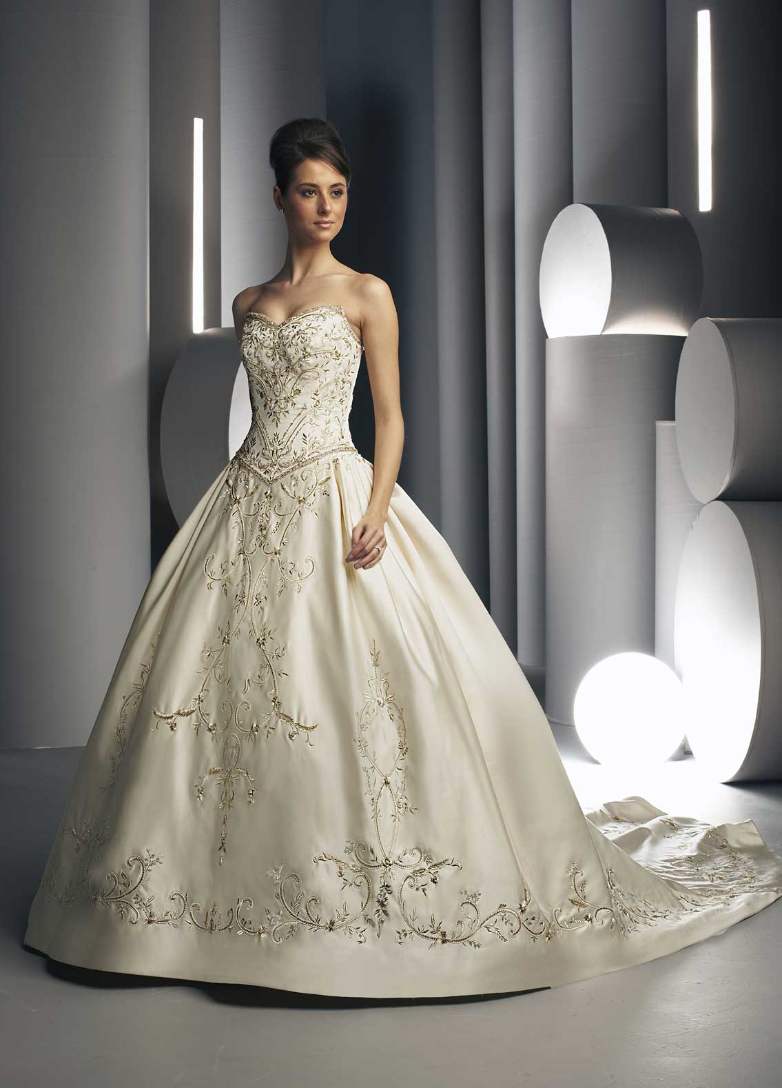 Orifashion Handmadestrapless wedding dress / gown 254