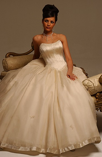 Orifashion Handmadestrapless wedding dress / gown 260 - Click Image to Close