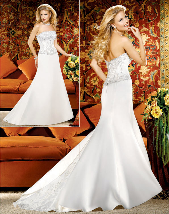 Orifashion Handmadestrapless wedding dress / gown 265 - Click Image to Close