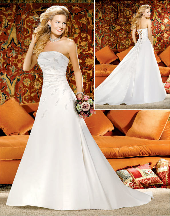 Orifashion Handmadestrapless wedding dress / gown 266 - Click Image to Close