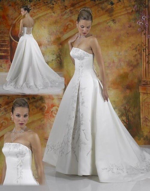 Orifashion Handmadestrapless wedding dress / gown 294 - Click Image to Close