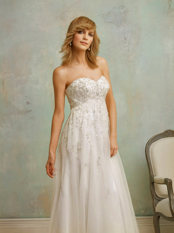 Orifashion HandmadeRomantic and Luscious Empire Wedding Dress AL - Click Image to Close